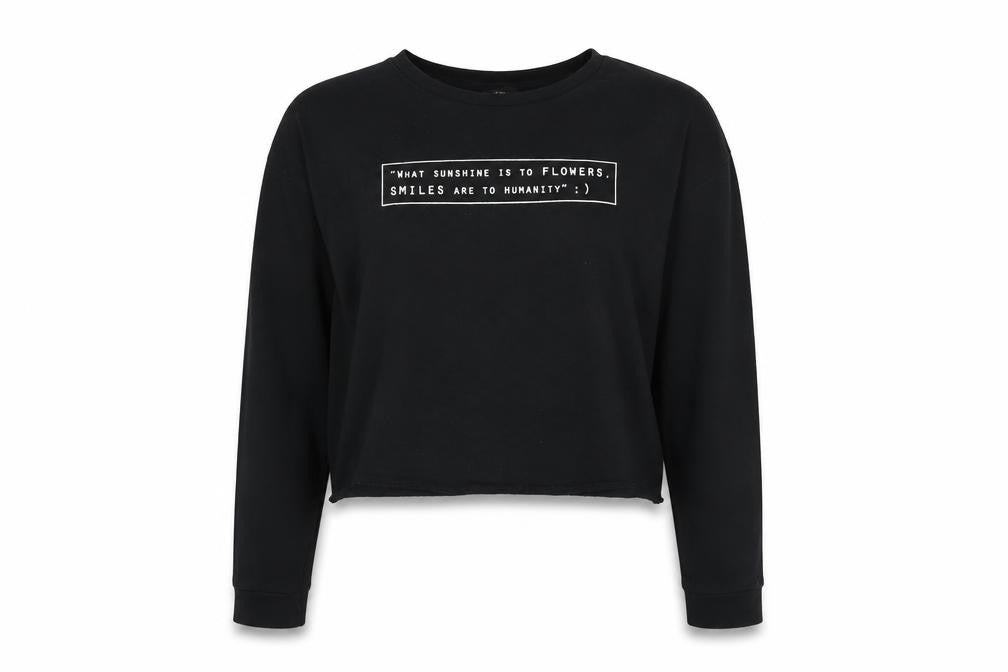 River Island Womens Black   Pullover Sweatshirt Size 10
