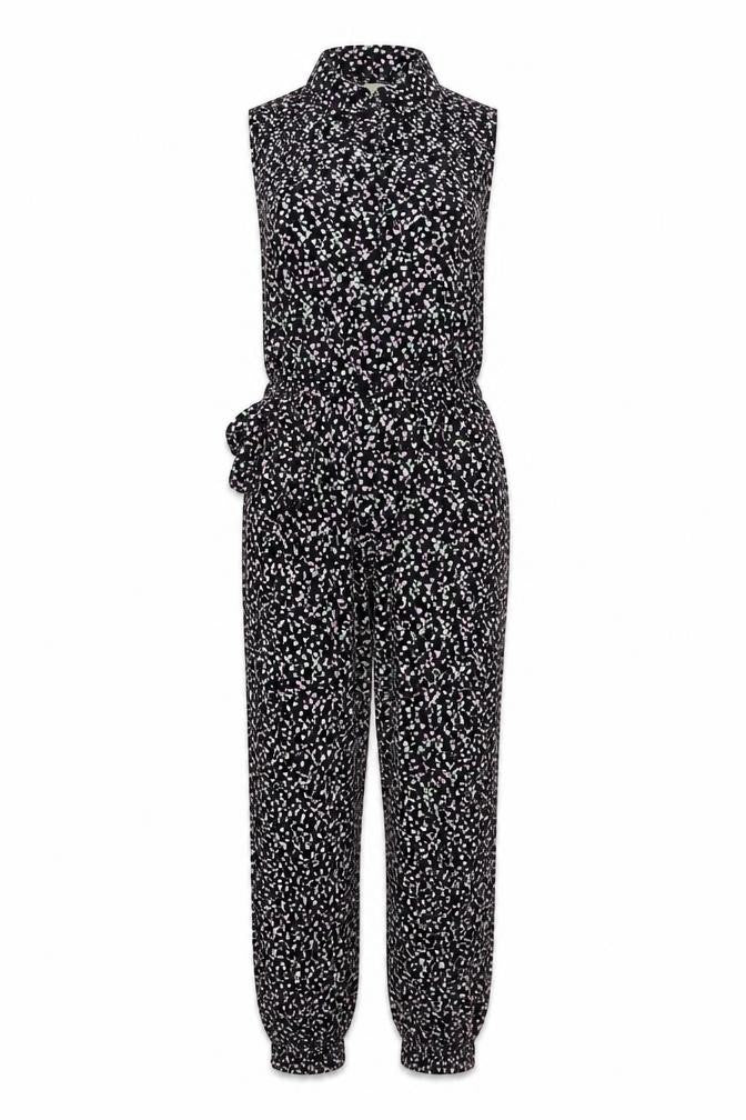 H&M Womens Black Floral  Bodysuit One-Piece Size 38 L25 in
