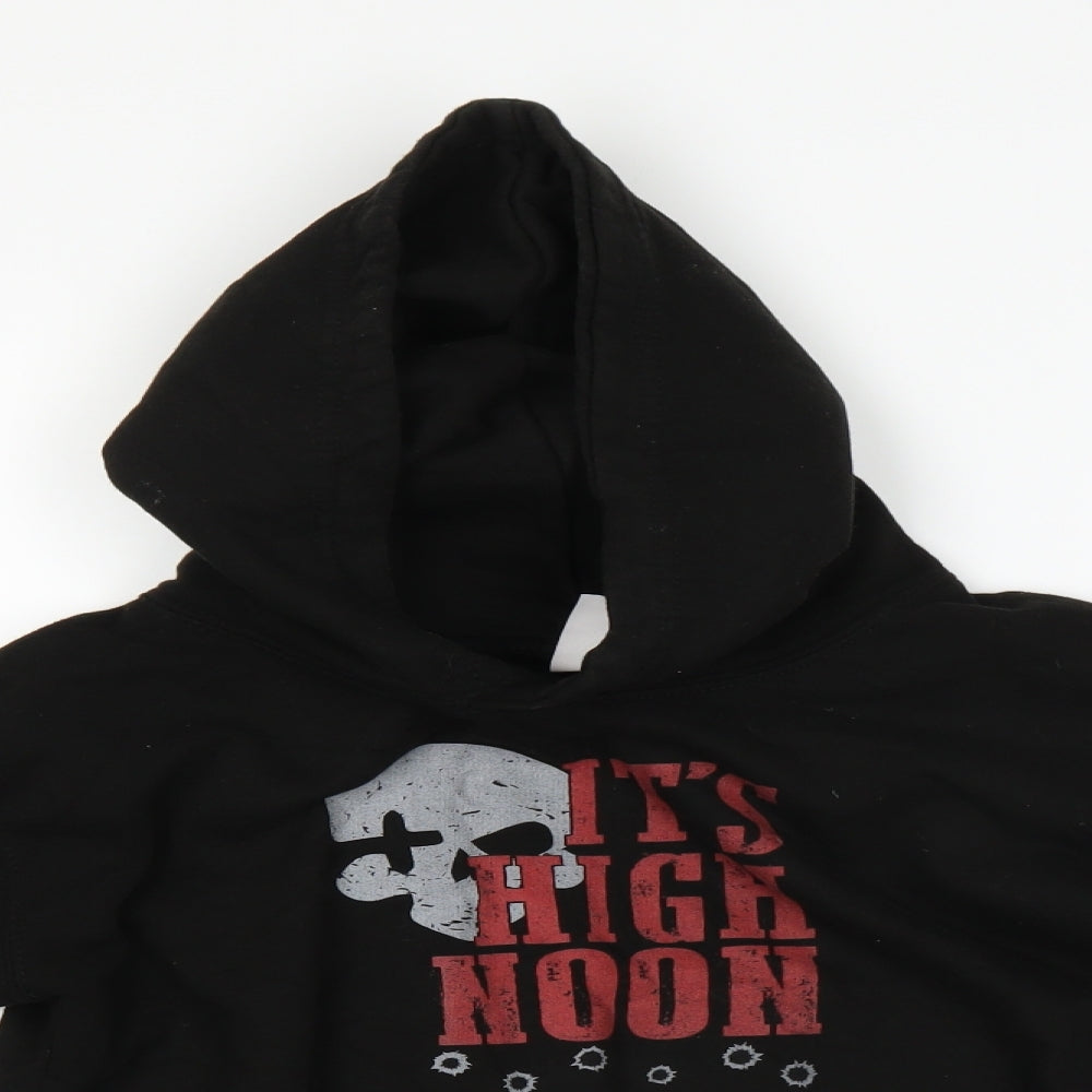 Just Hoods Boys Black   Pullover Sweatshirt Size 9 Years