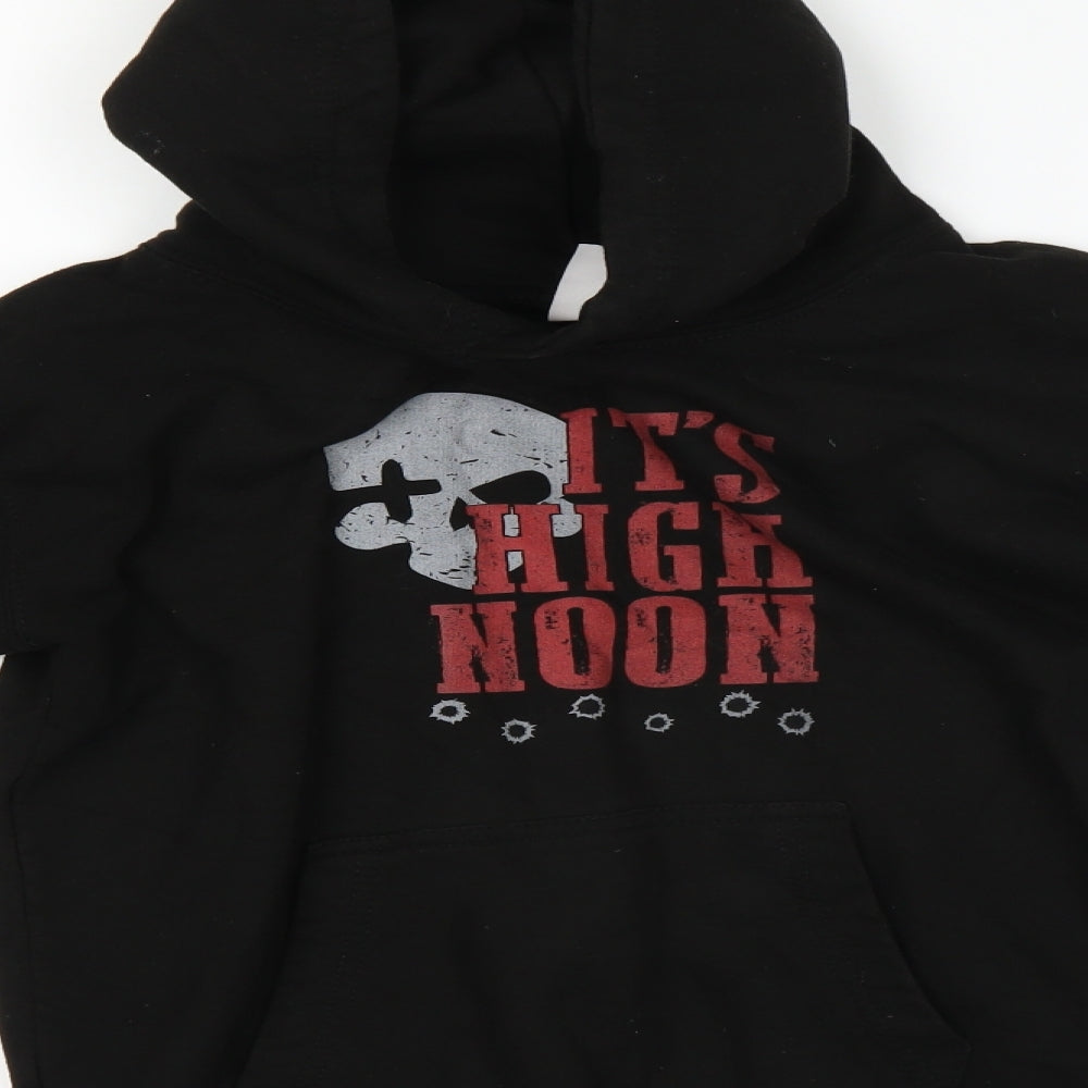 Just Hoods Boys Black   Pullover Sweatshirt Size 9 Years