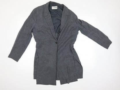 Additional front view of Windsor women’s grey overcoat jacket, size UK 14