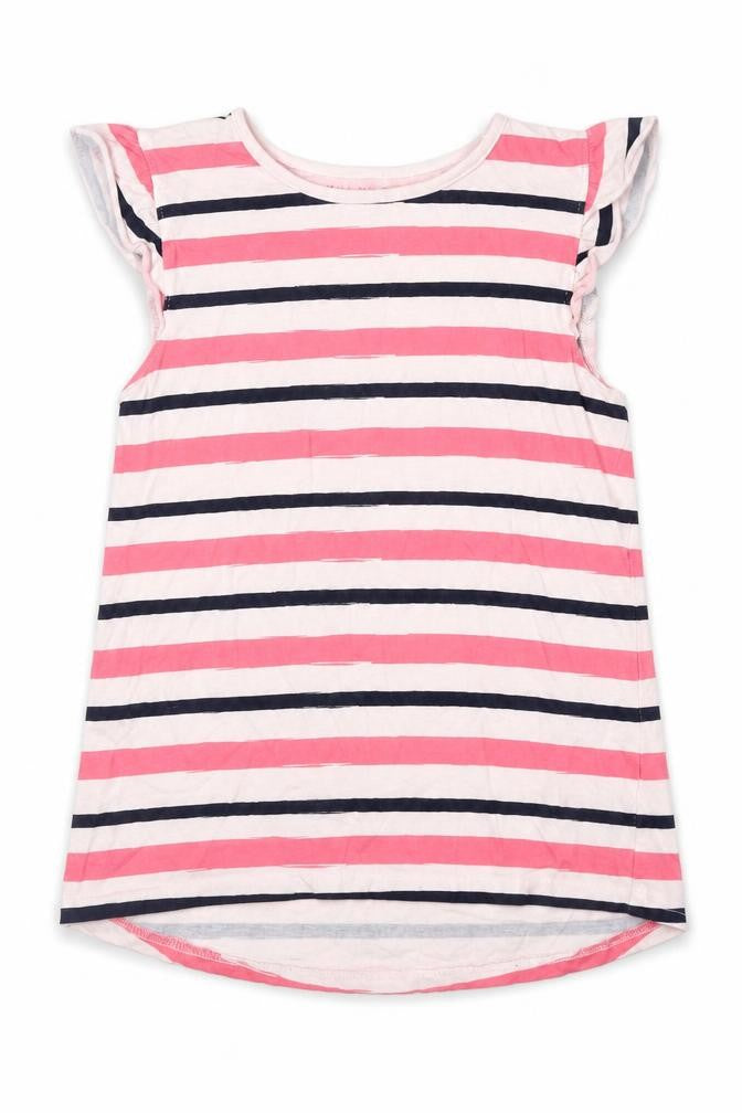 Nutmeg Girls Pink Striped  Tunic T-Shirt Size 10 Years
