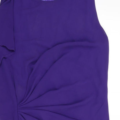 Close-up detail of angelababy women’s purple bodycon, size S