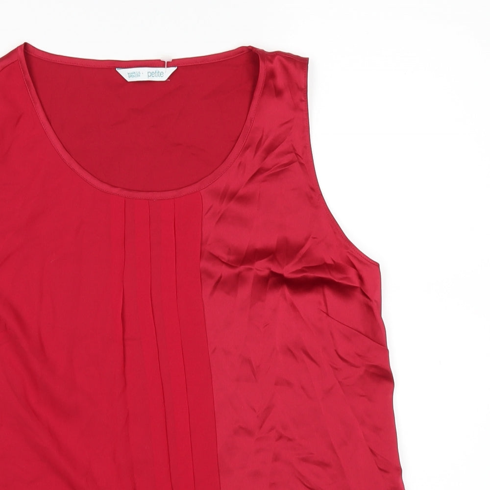 Marks and Spencer Womens Red   Basic T-Shirt Size 6