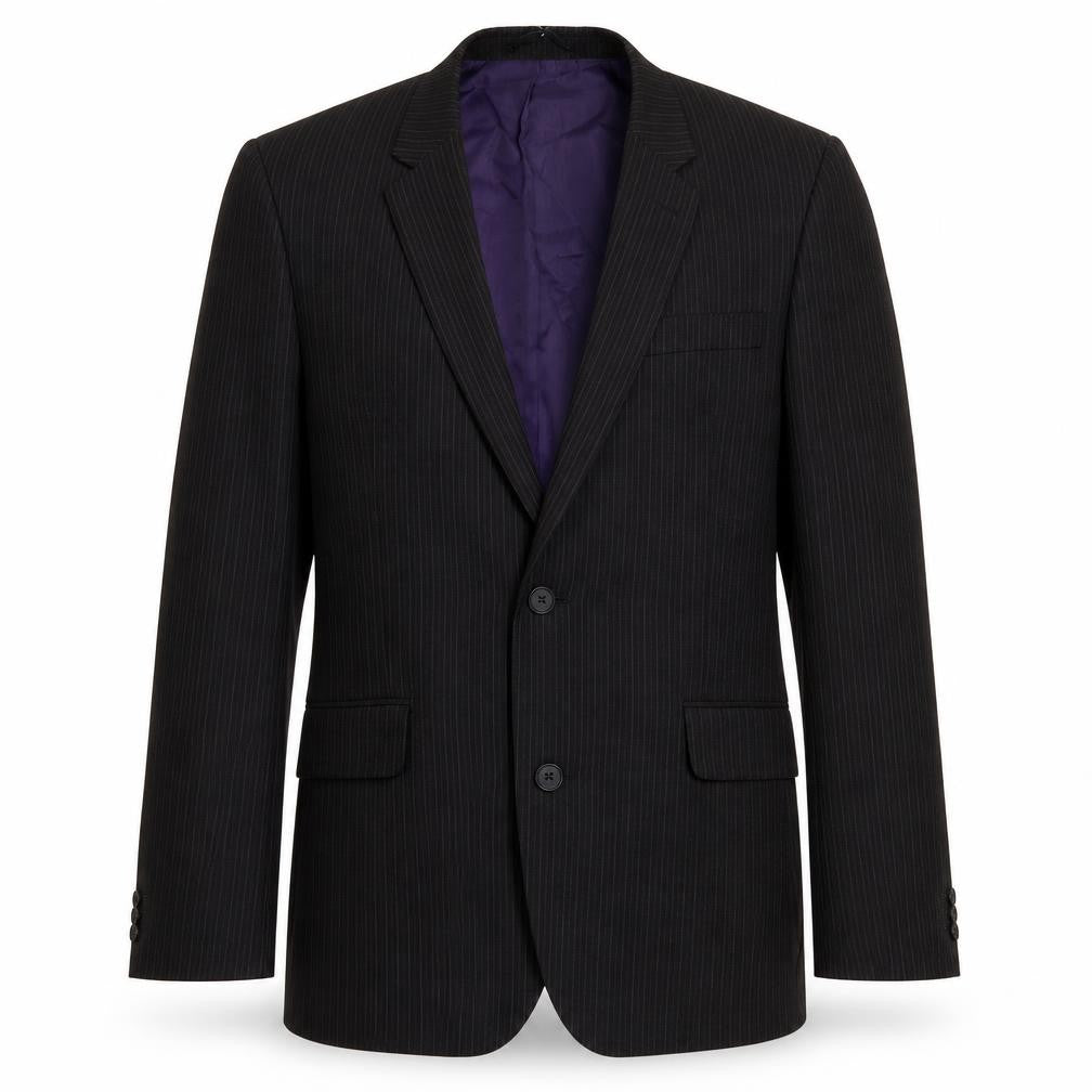 Taylor & Wright Mens Black Striped  Jacket Suit Jacket Size 40