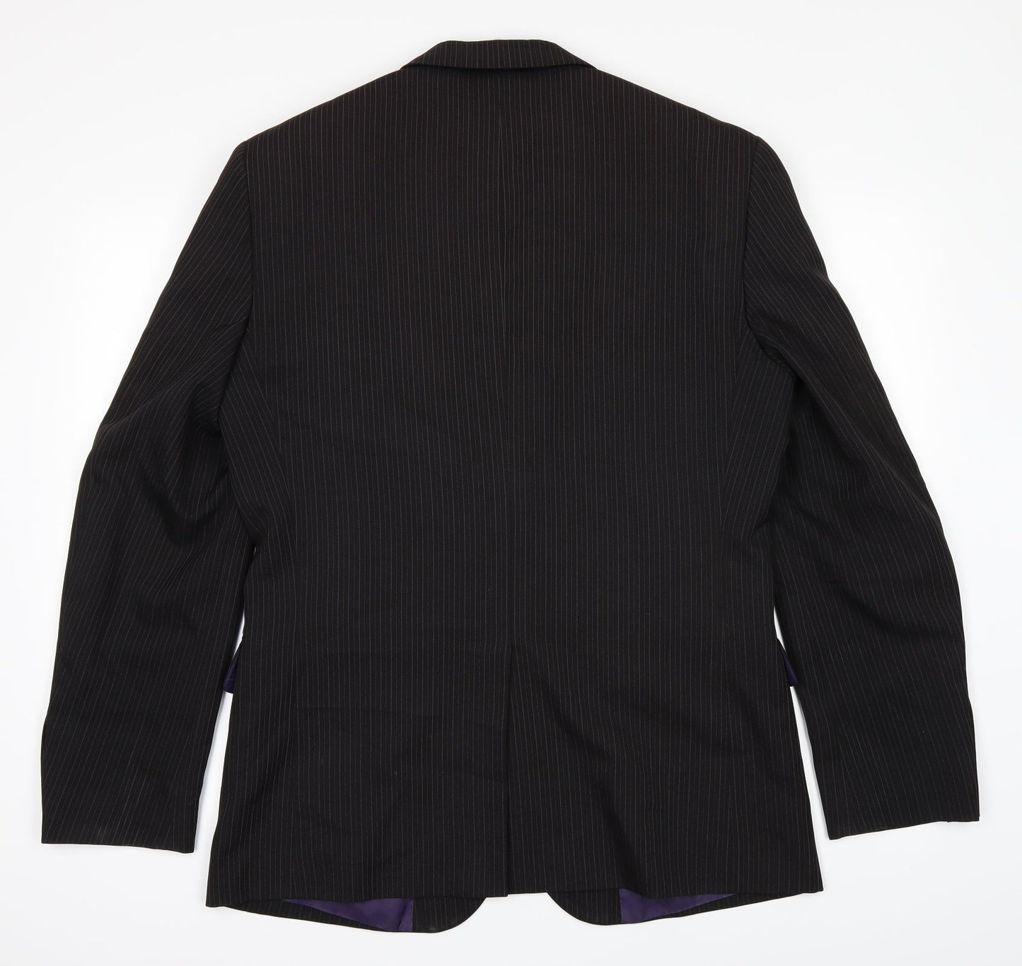 Taylor & Wright Mens Black Striped  Jacket Suit Jacket Size 40