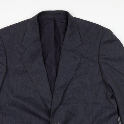 Close-up detail of Odermark men’s blue jacket suit jacket, size 42