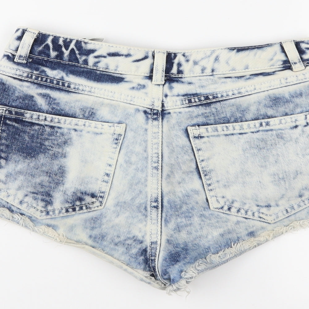 Topshop Womens Blue   Cut-Off Shorts Size 6