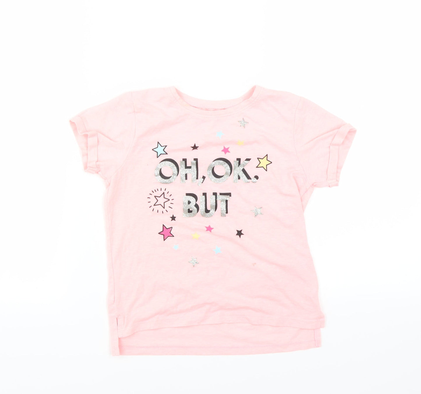 Matalan Girls Pink   Basic T-Shirt Size 6 Years