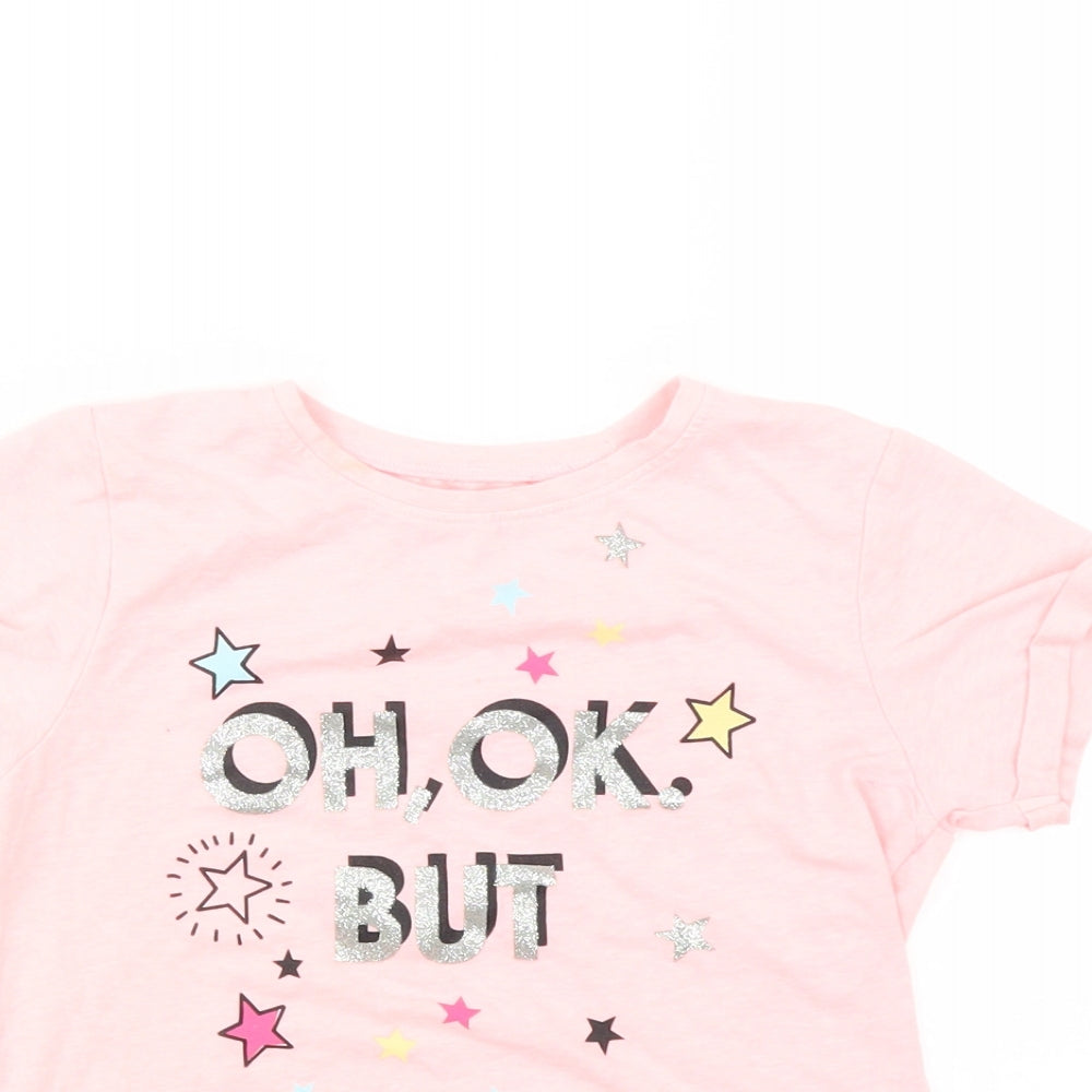 Matalan Girls Pink   Basic T-Shirt Size 6 Years