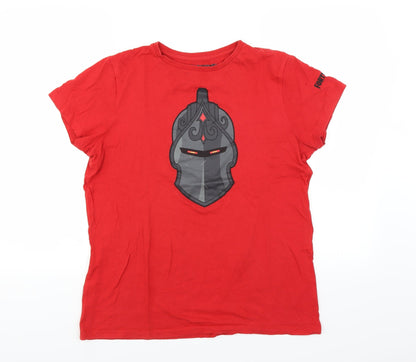 Front view of Primark women’s red basic t-shirt, size XL, - fortnite
