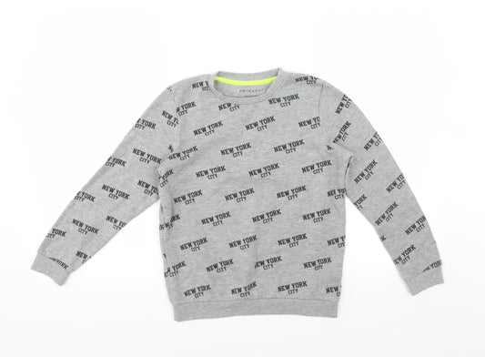 Primark Boys Grey   Pullover Sweatshirt Size 10-11 Years  - New York City