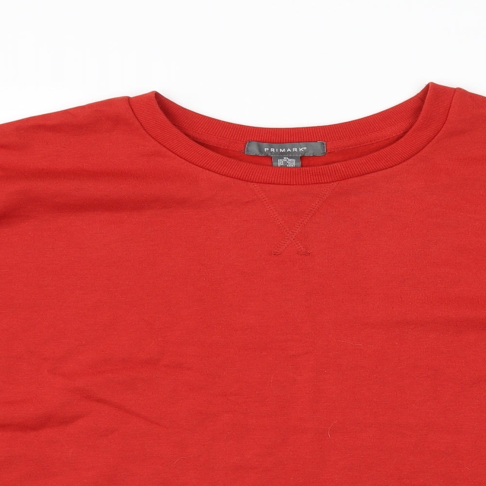 Primark Womens Red  Jersey Pullover Sweatshirt Size 18