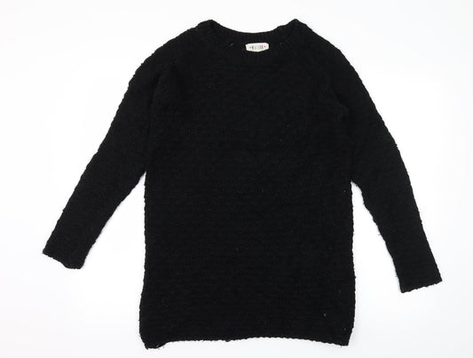New Look Womens Black  Knit Pullover Jumper Size S