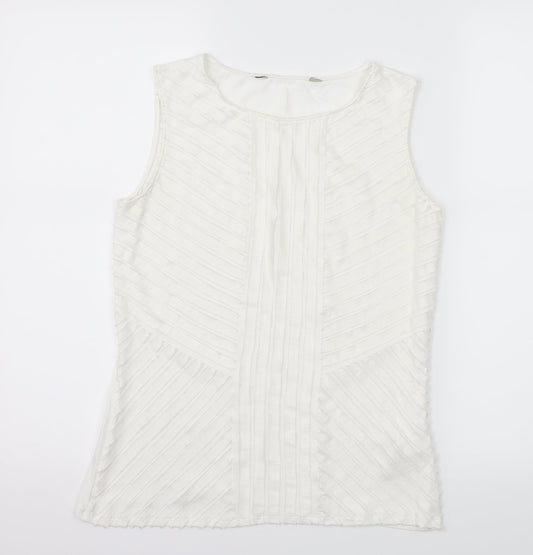 Debenhams Womens White  Jersey Basic Tank Size 10