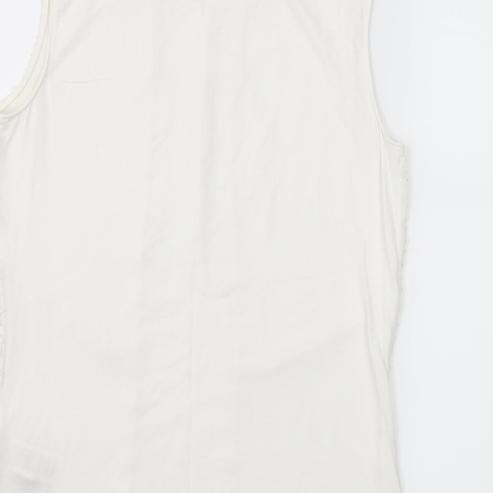 Debenhams Womens White  Jersey Basic Tank Size 10