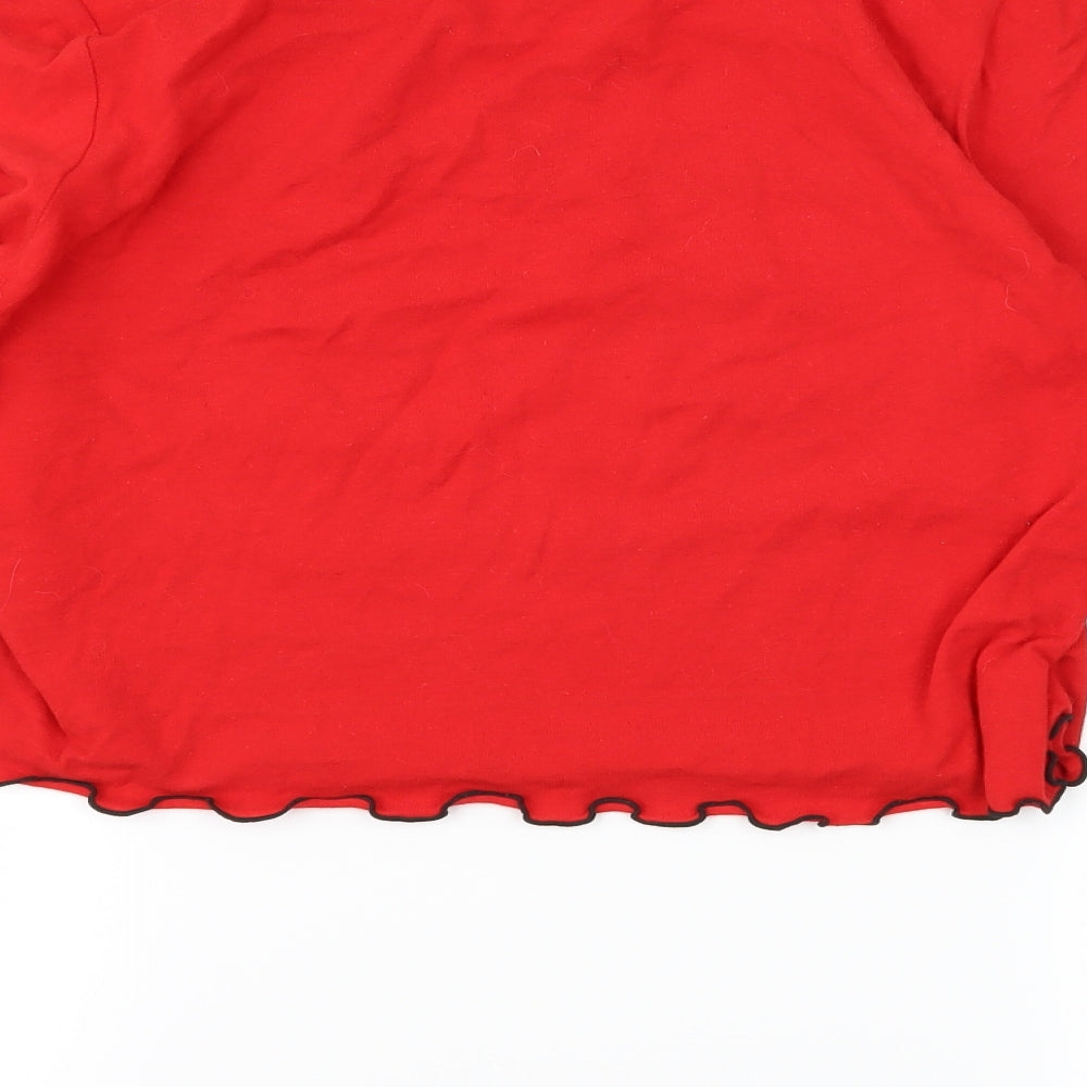 FOREVER 21 Womens Red  Jersey Basic T-Shirt Size L  - Nothing but trouble