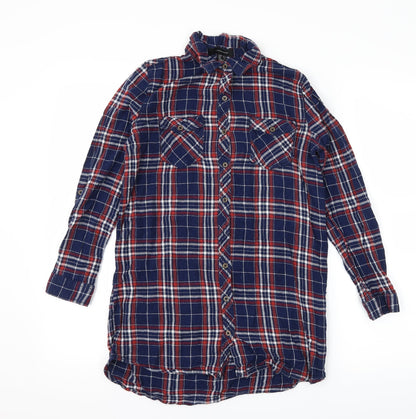 Additional front view of Atmosphere women’s blue basic button-up, size UK 10