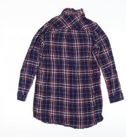 Back view of Atmosphere women’s blue basic button-up, size UK 10