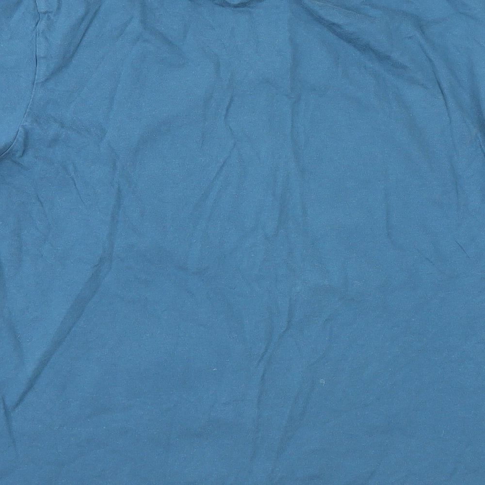 George Mens Blue  Jersey  T-Shirt Size S  - Grumpy Face