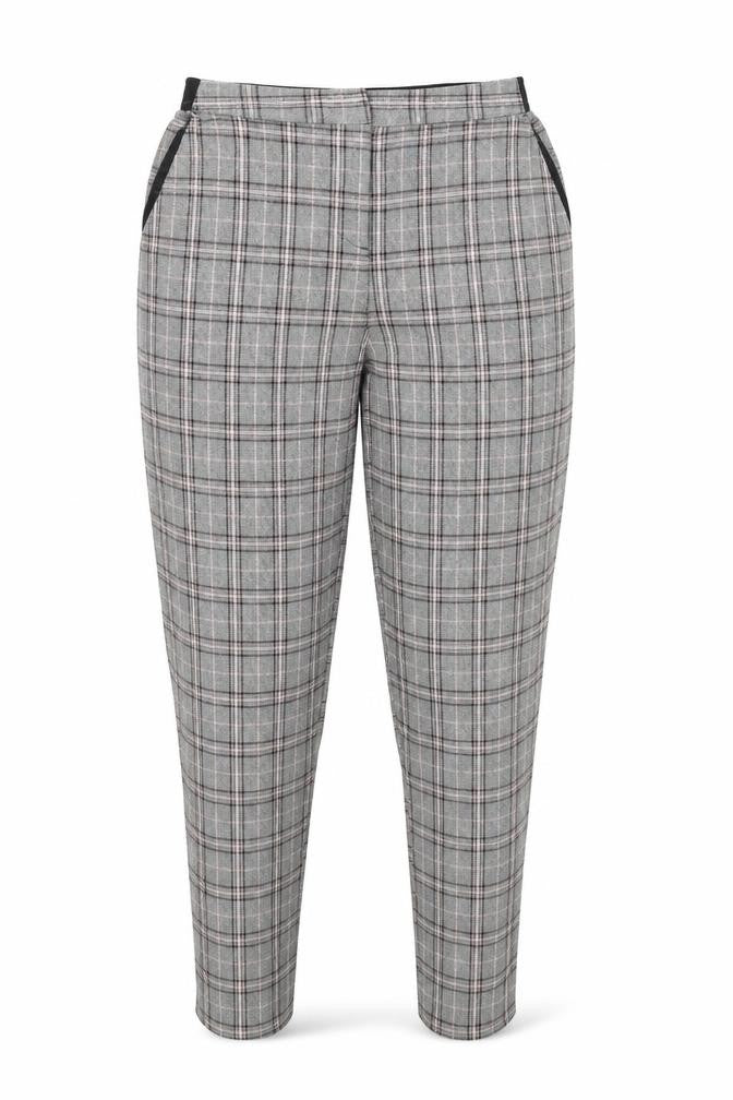 Primark Womens Grey Check  Trousers  Size 6 L23 in