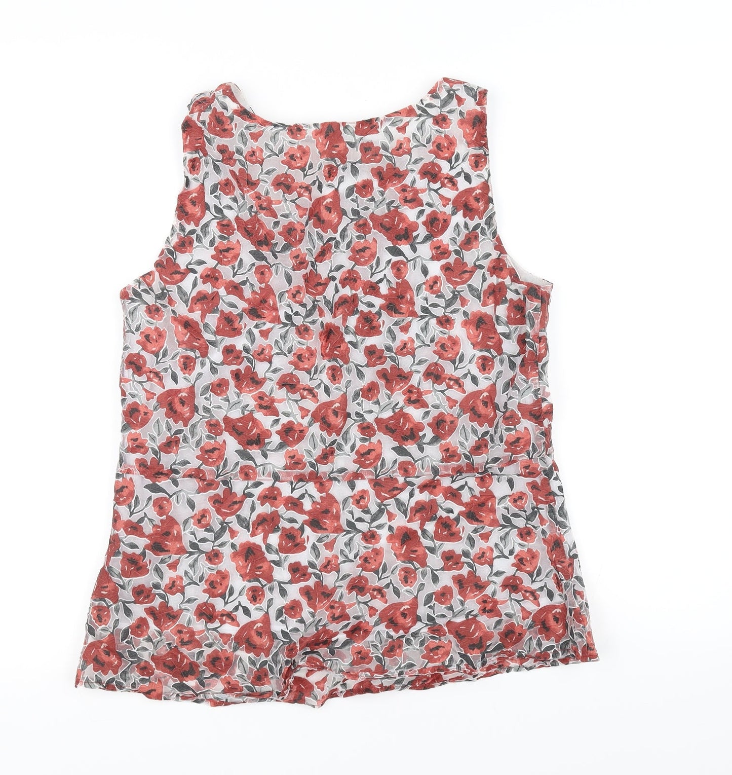 Zara Womens Grey Floral  Basic Blouse Size 4