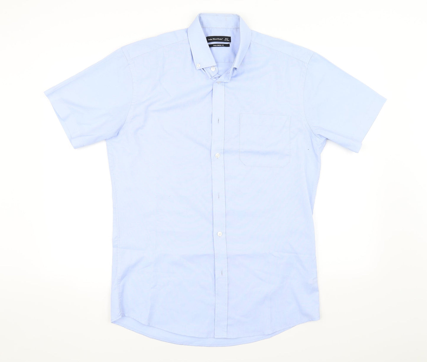 Cedar Wood State Mens Blue    Button-Up Size 15.5