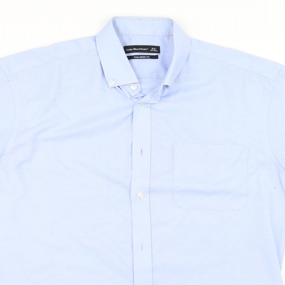 Cedar Wood State Mens Blue    Button-Up Size 15.5