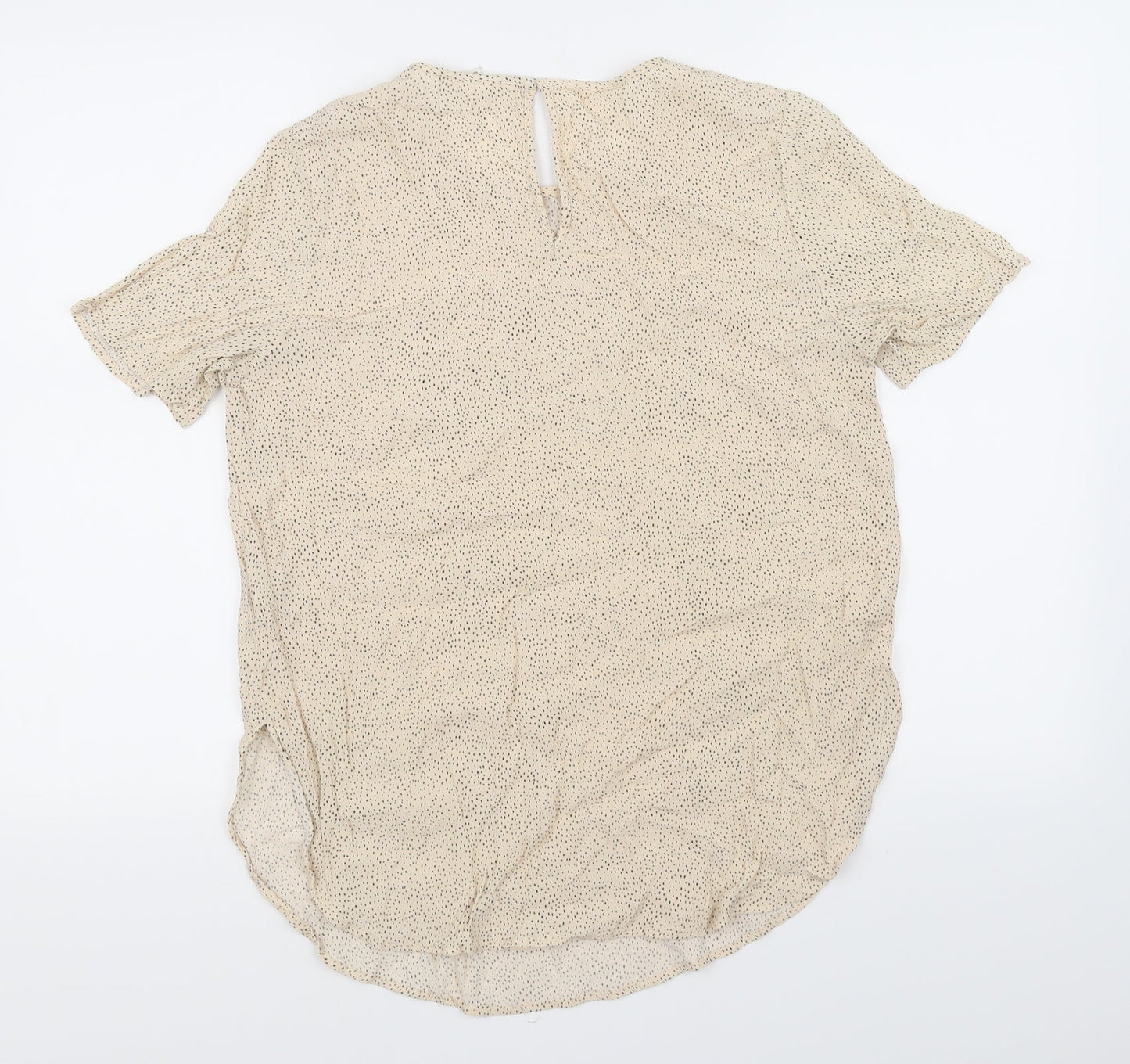 H&M Womens Ivory Polka Dot  Basic Blouse Size 12