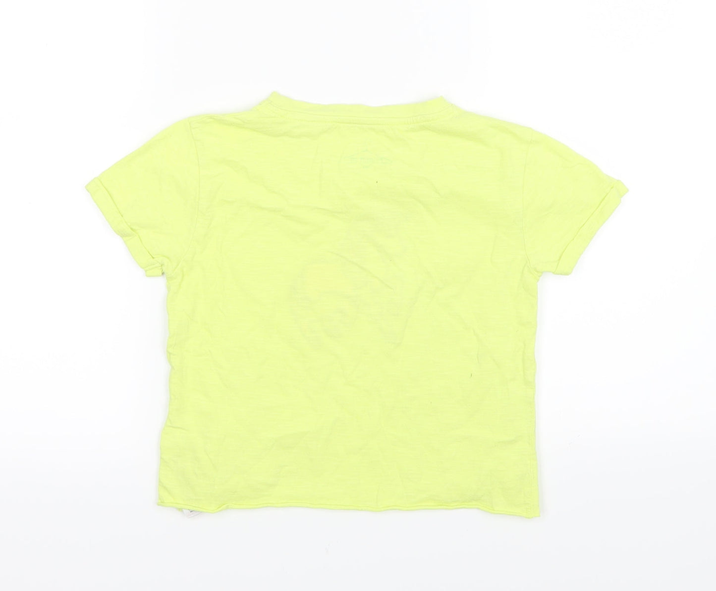 NEXT Girls Yellow  Jersey Basic T-Shirt Size 6 Years  - unicorn