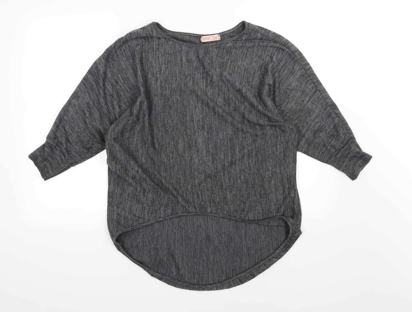 Krisp Womens Grey  Knit Pullover Jumper Size L
