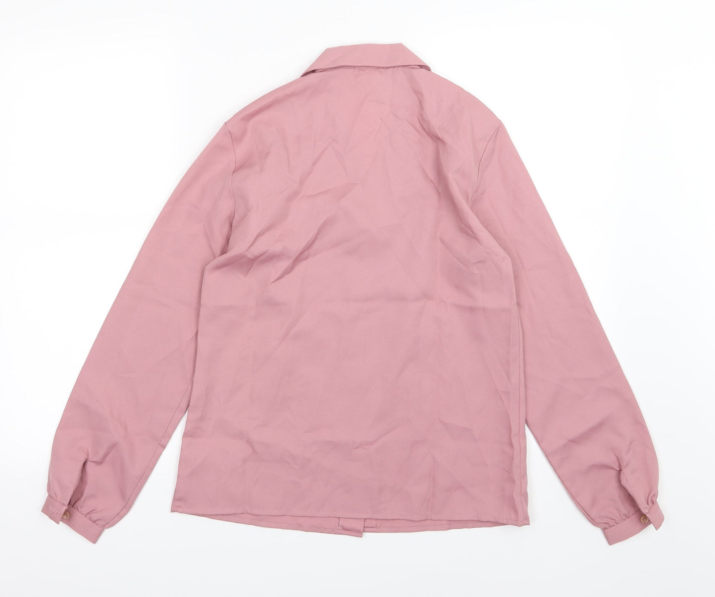 Marks and Spencer Womens Pink  Chiffon Basic Button-Up Size 12