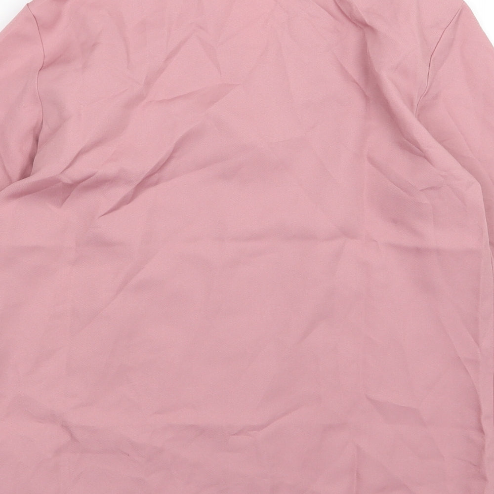 Marks and Spencer Womens Pink  Chiffon Basic Button-Up Size 12