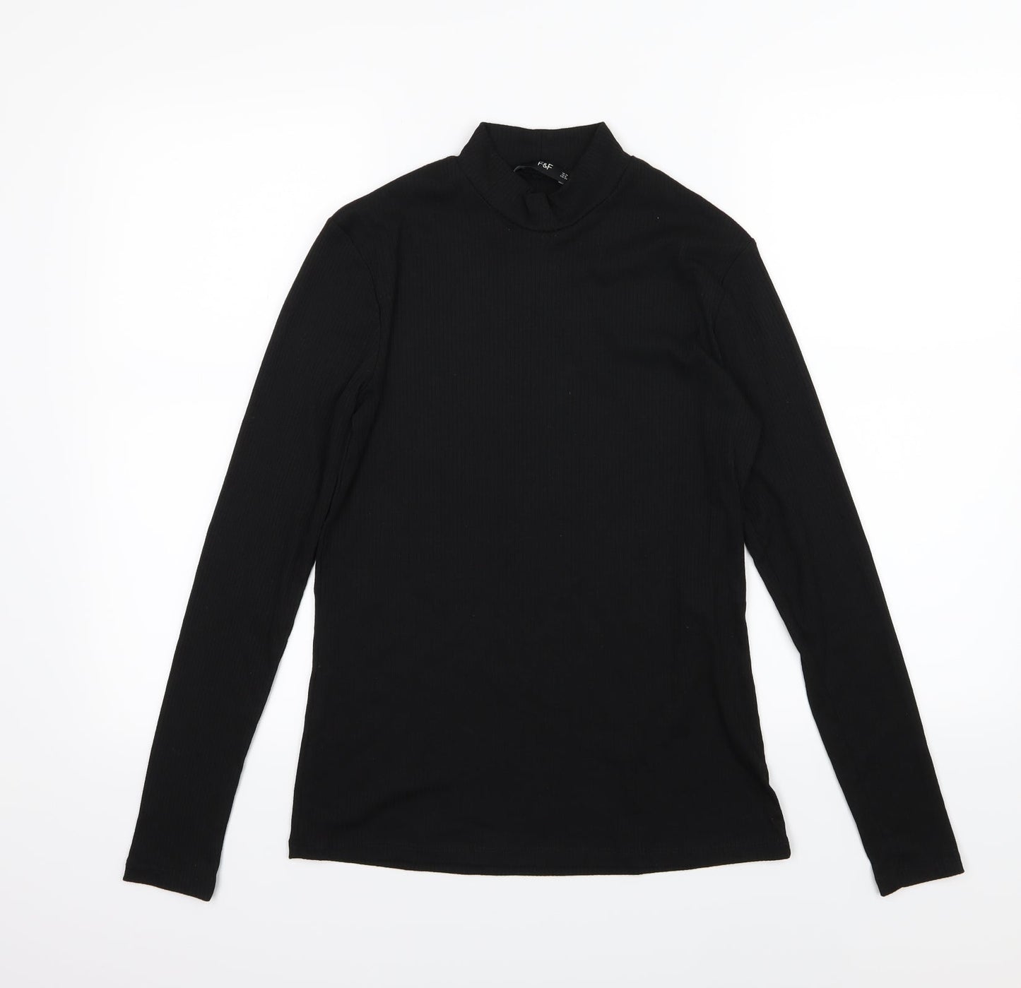 F&F Womens Black  Knit Pullover Jumper Size 10