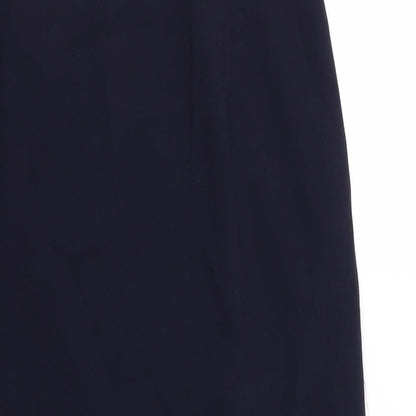 Close-up detail of Talbots women’s blue chiffon straight & pencil skirt, size UK 8