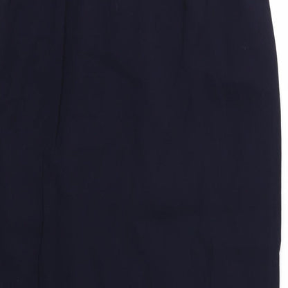 Brand and care label for Talbots women’s blue chiffon straight & pencil skirt, size UK 8