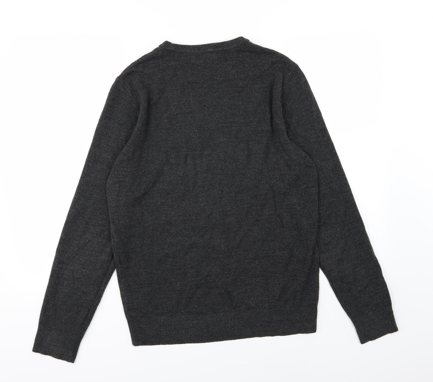 Primark Mens Grey  Knit Pullover Jumper Size M