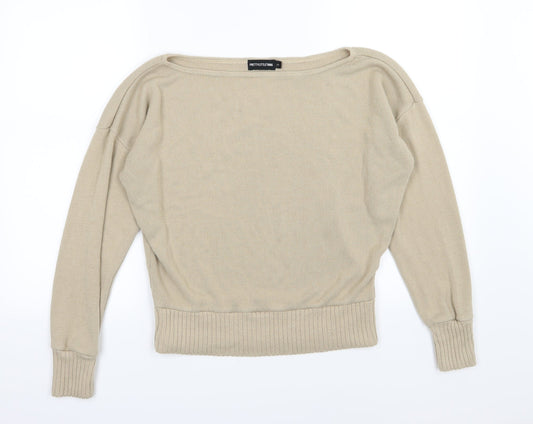 PRETTYLITTLETHING Womens Beige  Knit Pullover Jumper Size S