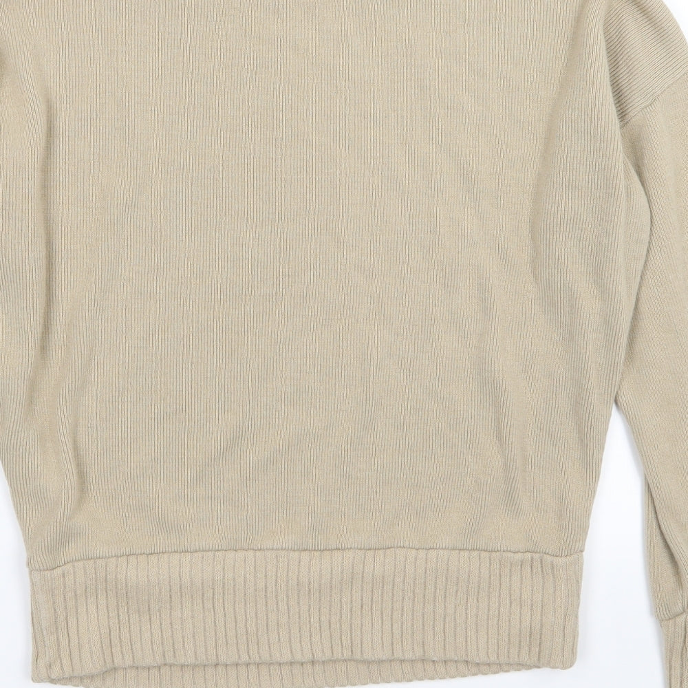 PRETTYLITTLETHING Womens Beige  Knit Pullover Jumper Size S