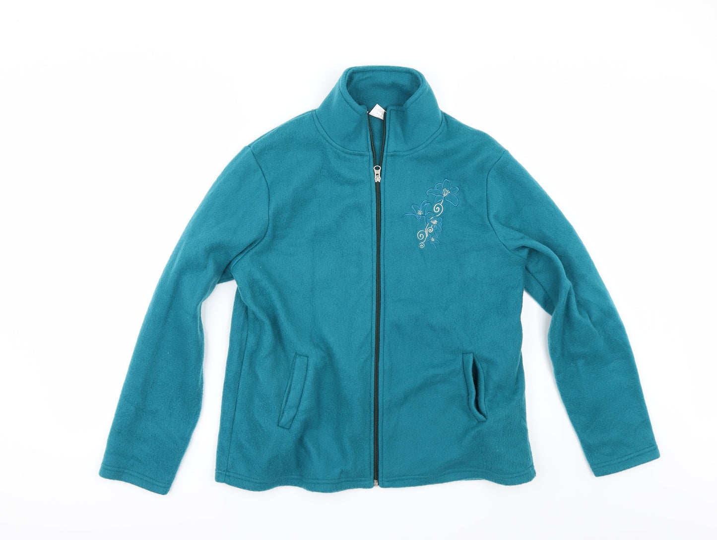 Anne De Lancay Womens Blue  Fleece Jacket