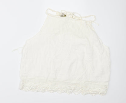 Additional front view of Parisian Collection women’s white camisole blouse, size L