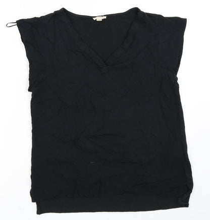 Additional front view of Spirit women’s black basic t-shirt, size S