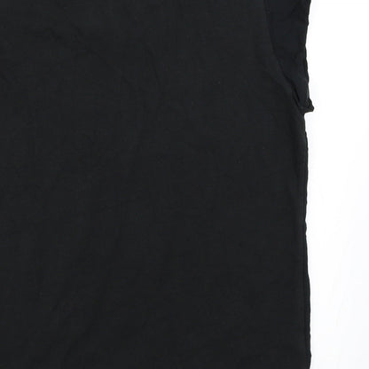 Brand and care label for Spirit women’s black basic t-shirt, size S
