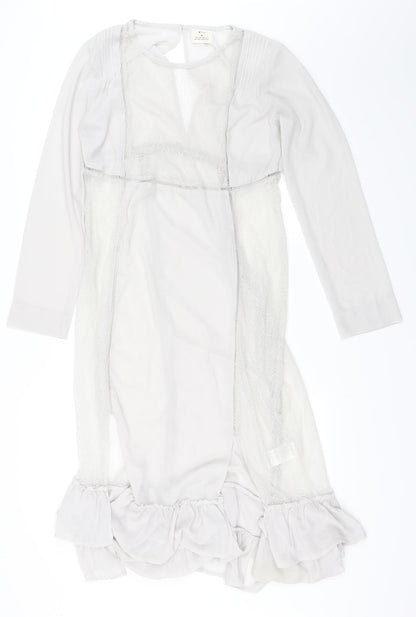 Additional front view of Pins & Needles women’s grey fit & flare, size M