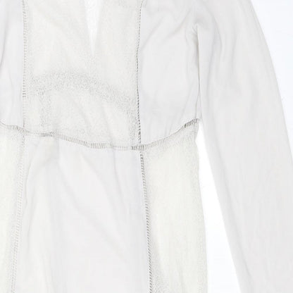 Close-up detail of Pins & Needles women’s grey fit & flare, size M