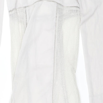 Brand and care label for Pins & Needles women’s grey fit & flare, size M