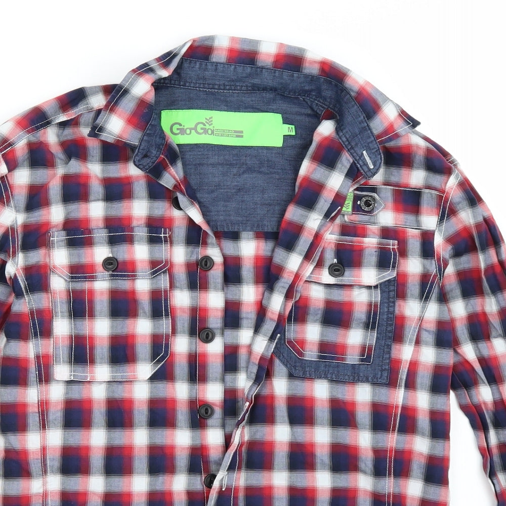 Gio-Goi Womens Red   Basic Button-Up Size M