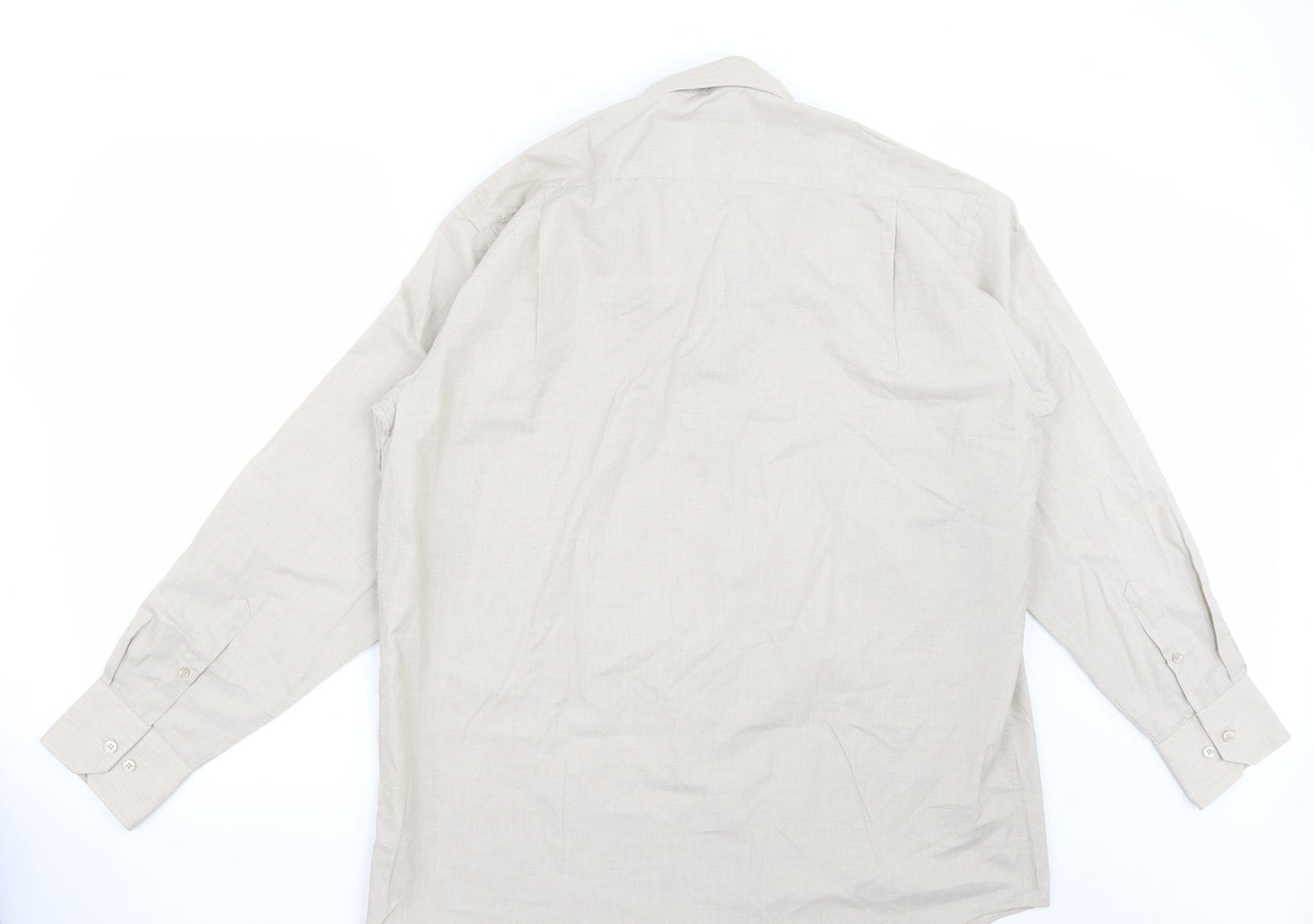 Cedar Wood Mens Beige    Button-Up Size 17
