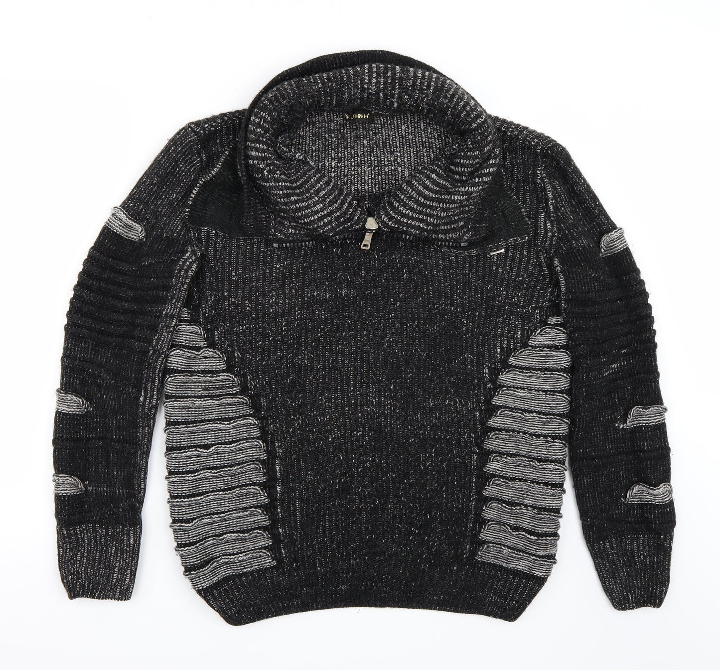 John h  Mens Black   Pullover Jumper Size S