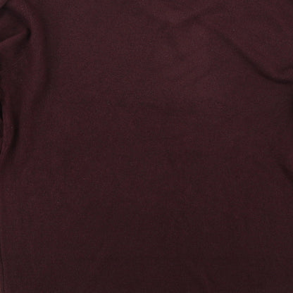 Brand and care label for Easy men’s brown jumper, size S
